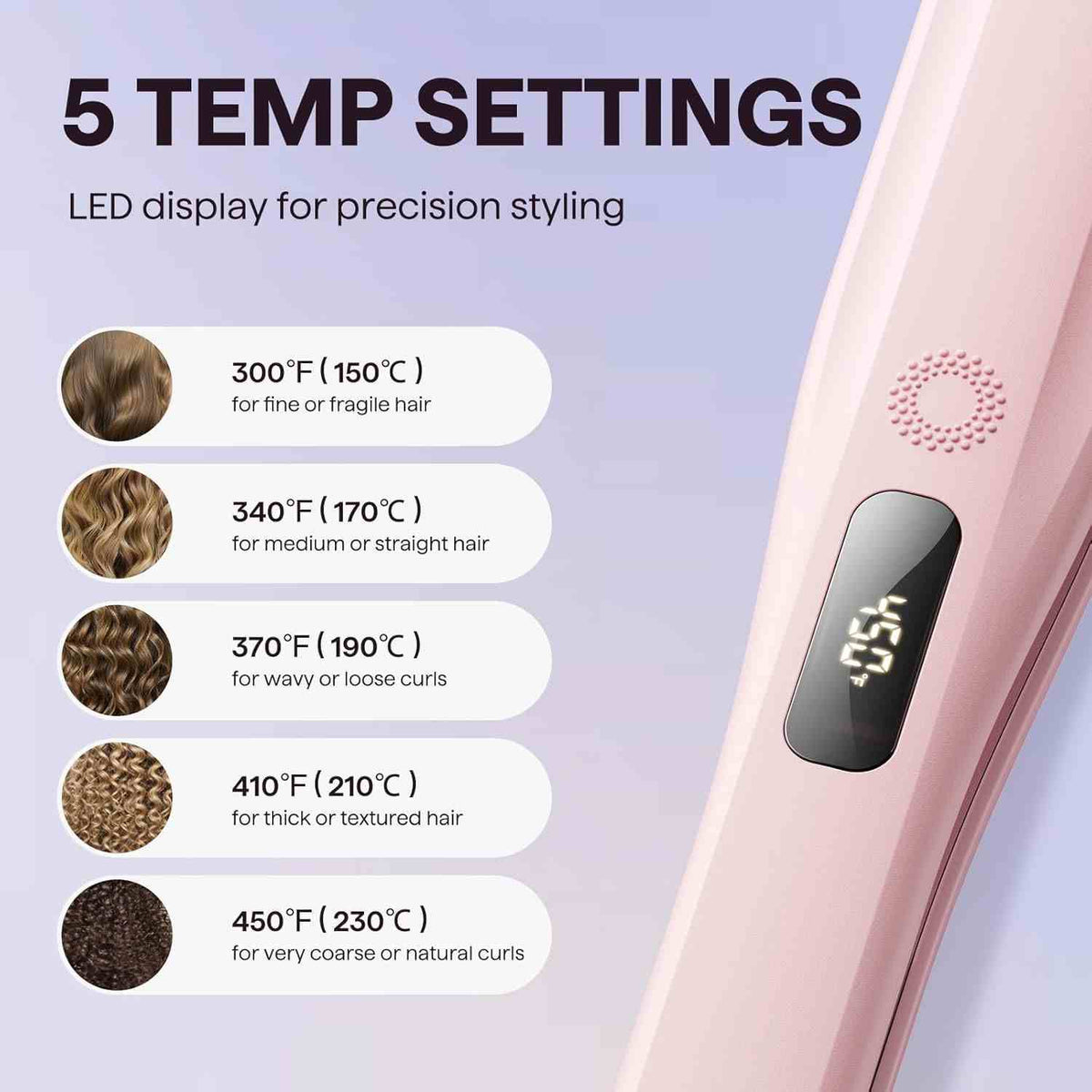 Steam Hair Straightener Flat Iron with Detachable Comb