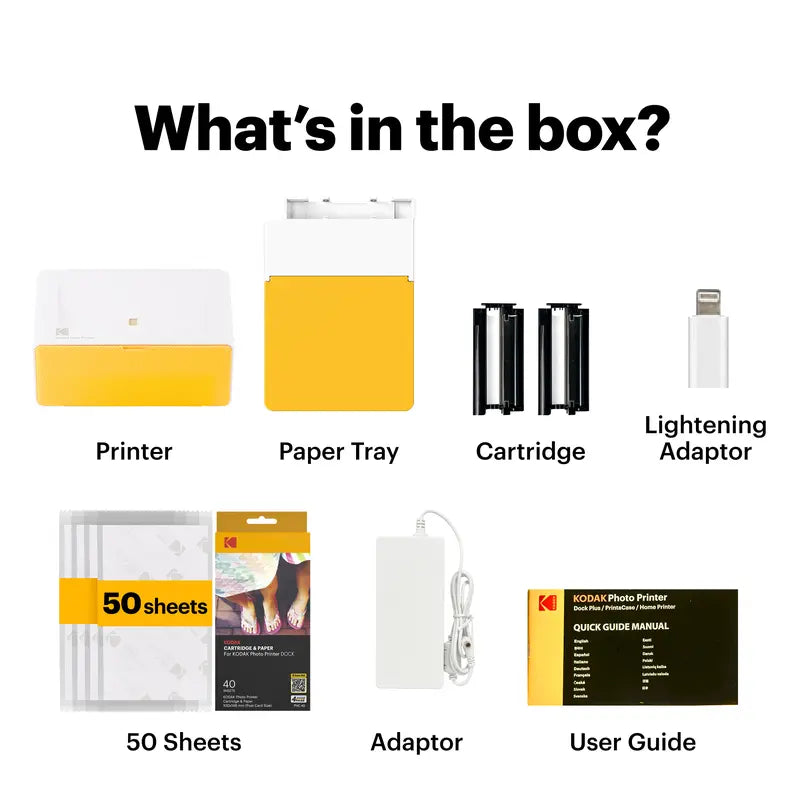 KODAK Dock Plus 4×6 Photo Printer – Bluetooth & 50-Sheet Bundle – original image 8