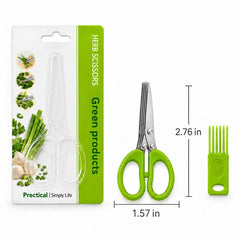 Five-Blade Herb Scissors - Two Short-Size Pairs