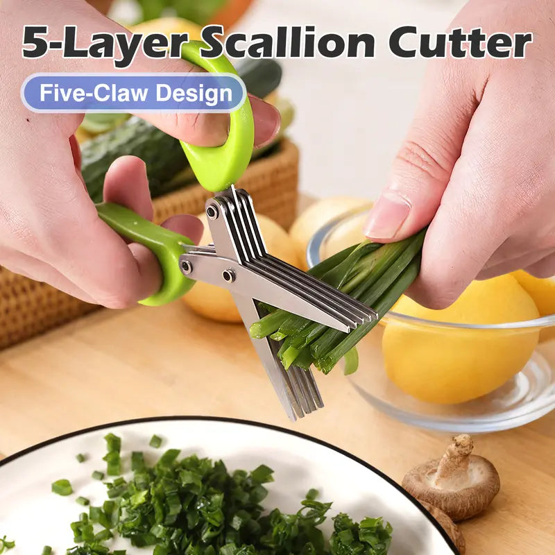 Five-Blade Herb Scissors - Two Short-Size Pairs original product photo 4