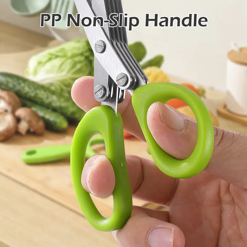 Five-Blade Herb Scissors - Two Short-Size Pairs original product photo 5