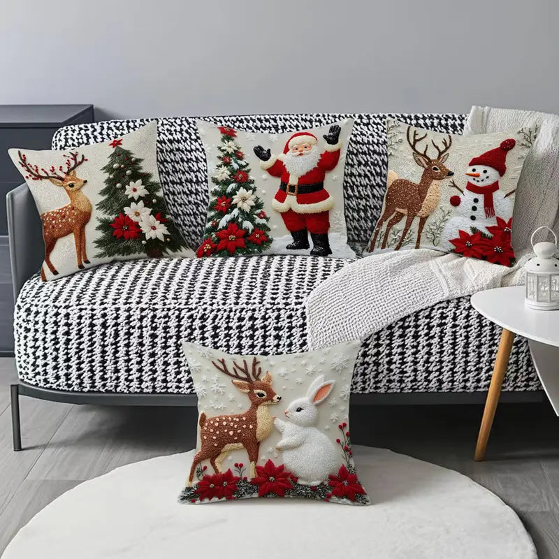 Christmas Throw Pillow Covers – Four-Piece Set – product view