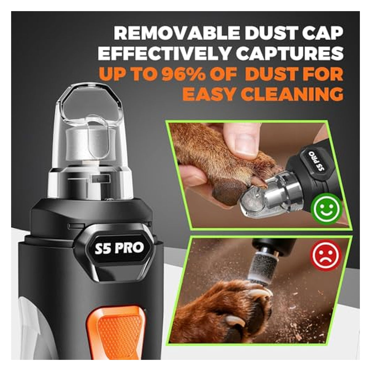 Quiet LED Dog Nail Grinder Kit – Black original product photo