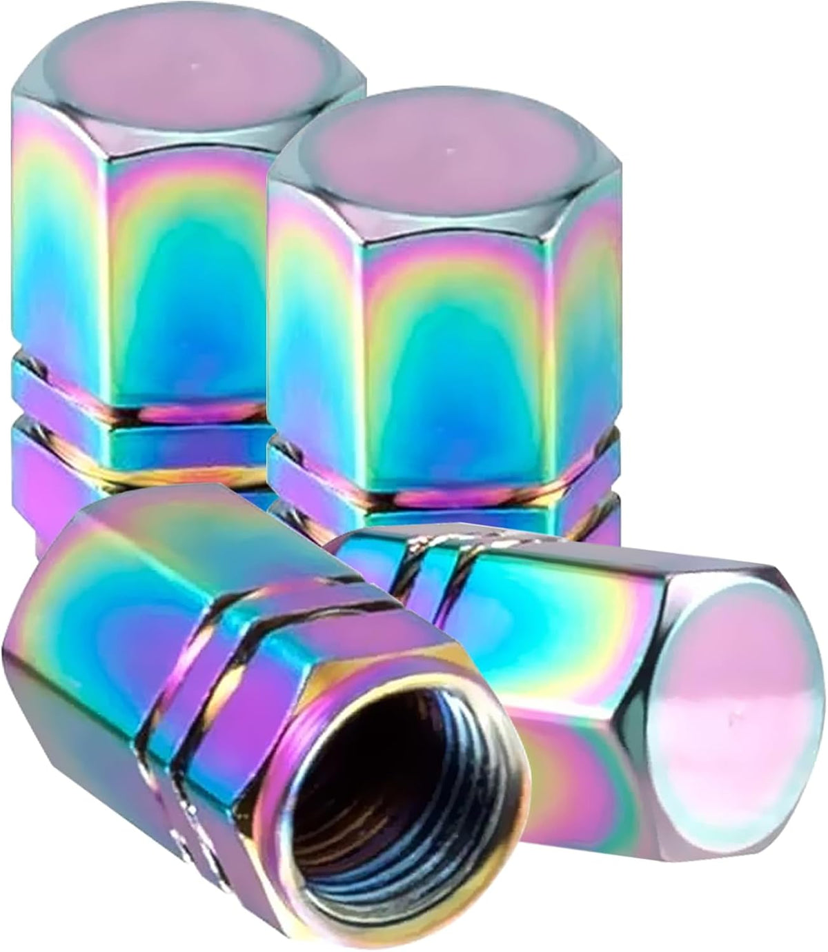 Colorful — Alpmosn Aluminum Tire Stem Valve Caps Wheel Tire Caps (4PCS Colorful)