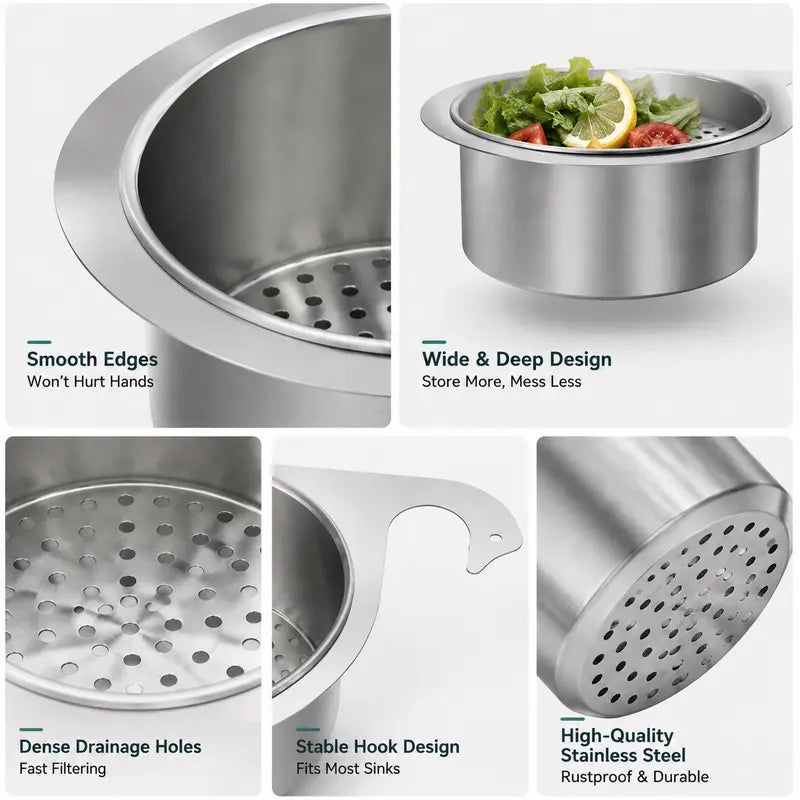 Hanging Sink Strainer Baskets - Two-Piece Set original product photo 6