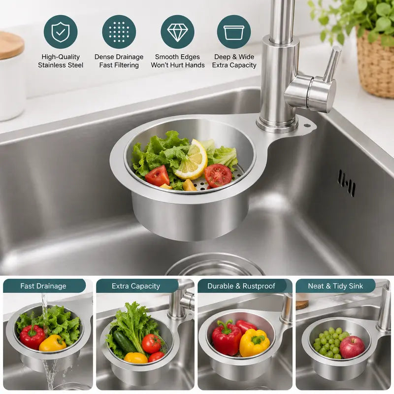 Hanging Sink Strainer Baskets - Two-Piece Set original product photo 5
