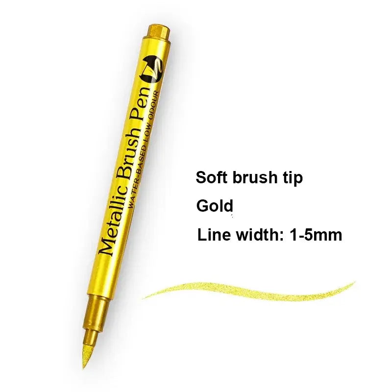 Gold & Silver Metallic Craft Pens – Eight-Pen Set – source product view