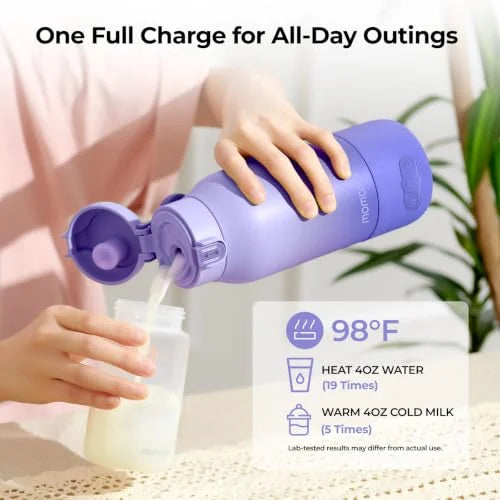 Momcozy Portable Milk & Water Warmer – 17oz – Light Purple source view 3