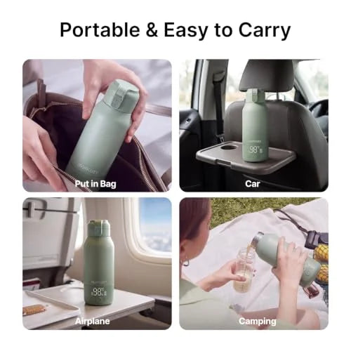 Momcozy Portable Milk & Water Warmer – 17oz – Green Gradient source view 8