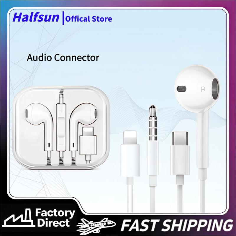 Halfsun Wired Earphones with Microphone – Matching Duo – source product view
