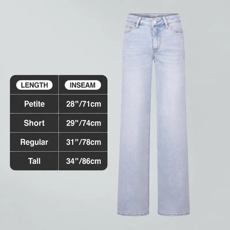Light Blue wide-leg jeans