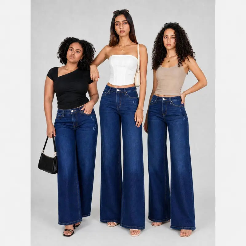 Stretch wide-leg jeans — source gallery 9