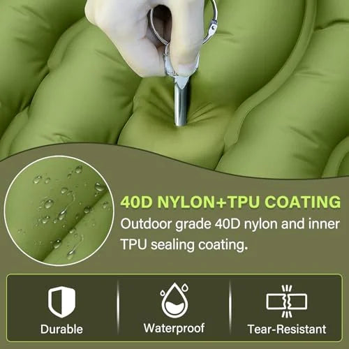 FUN PAC Inflatable Camping Sleeping Pad – Green source view 4