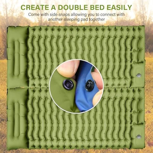 FUN PAC Inflatable Camping Sleeping Pad – Green source view 5