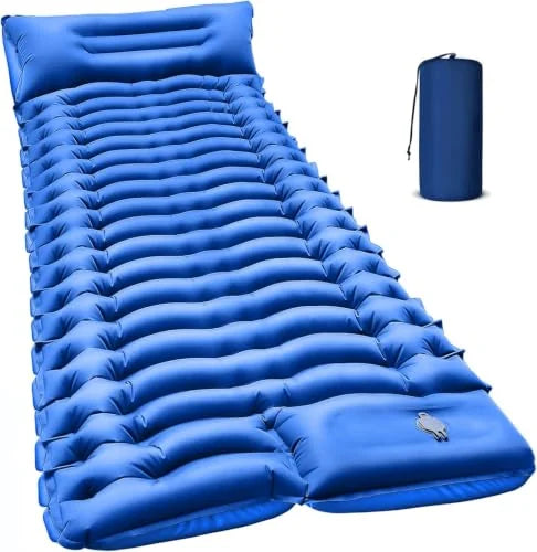 FUN PAC Inflatable Camping Sleeping Pad – Blue source view 1