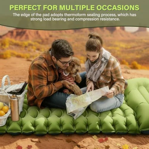 FUN PAC Inflatable Camping Sleeping Pad – Green source view 7