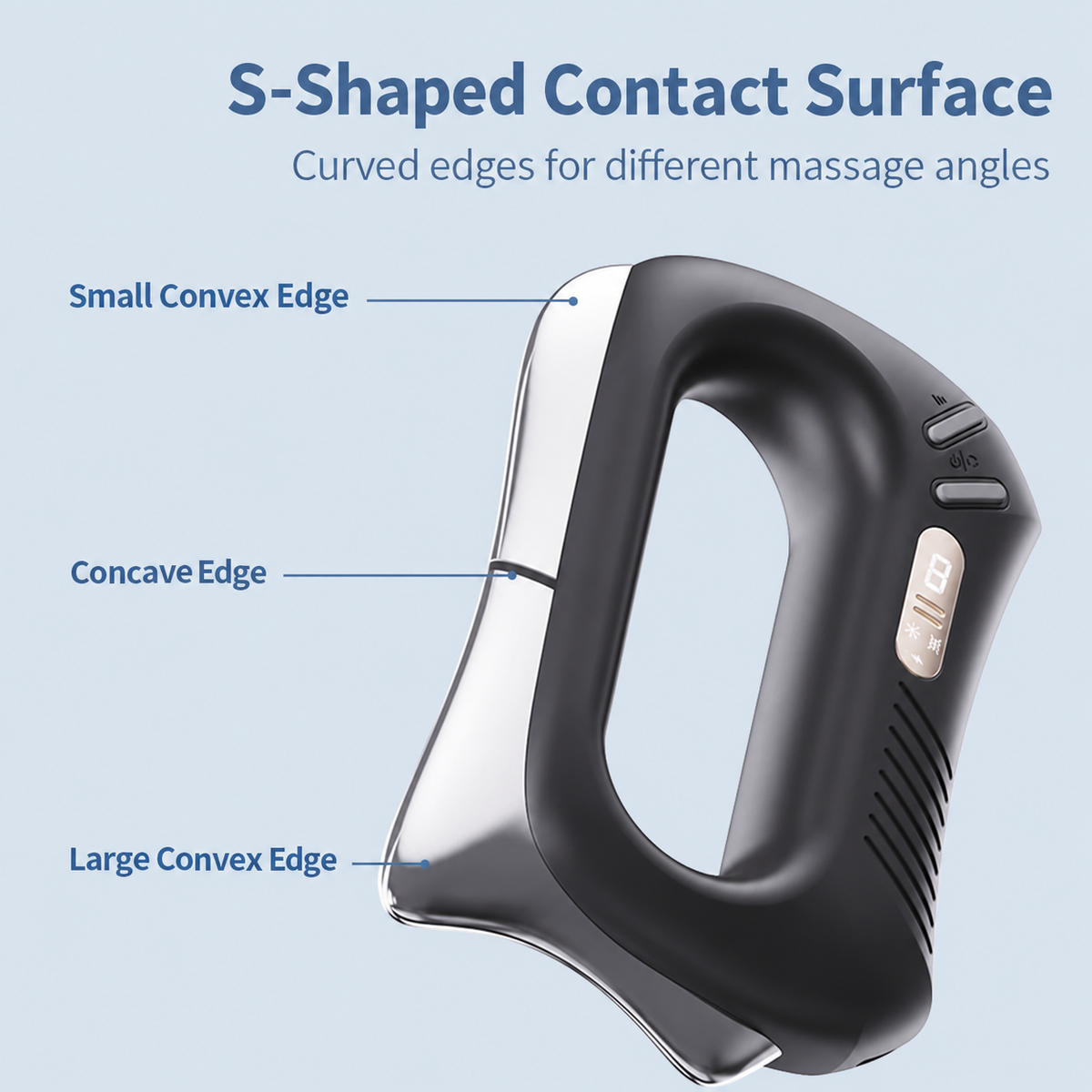 S-shaped curved contact surface