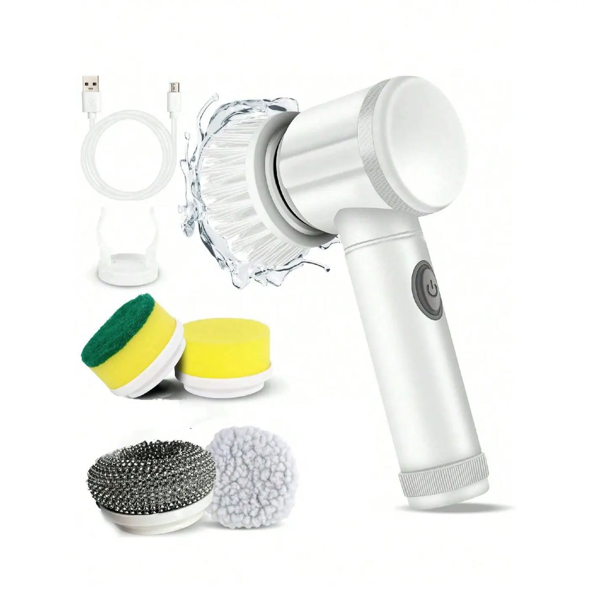 Rechargeable Cleaning Brush – Five-Head Kit – source product view 5