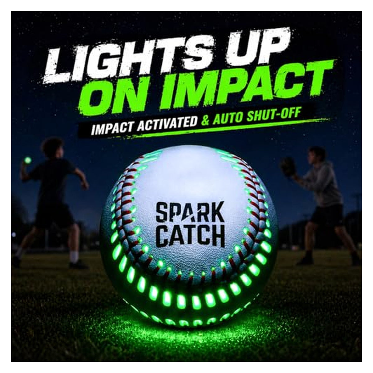 SPARK CATCH Impact-Activated Light-Up Baseball — source image 2