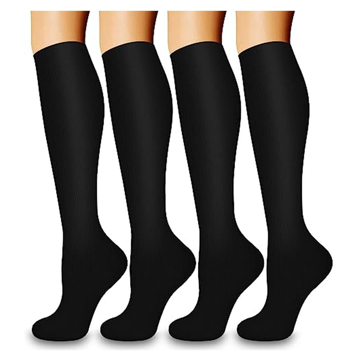 Laite Hebe Compression Socks - Four-Pair Pack — 01-black
