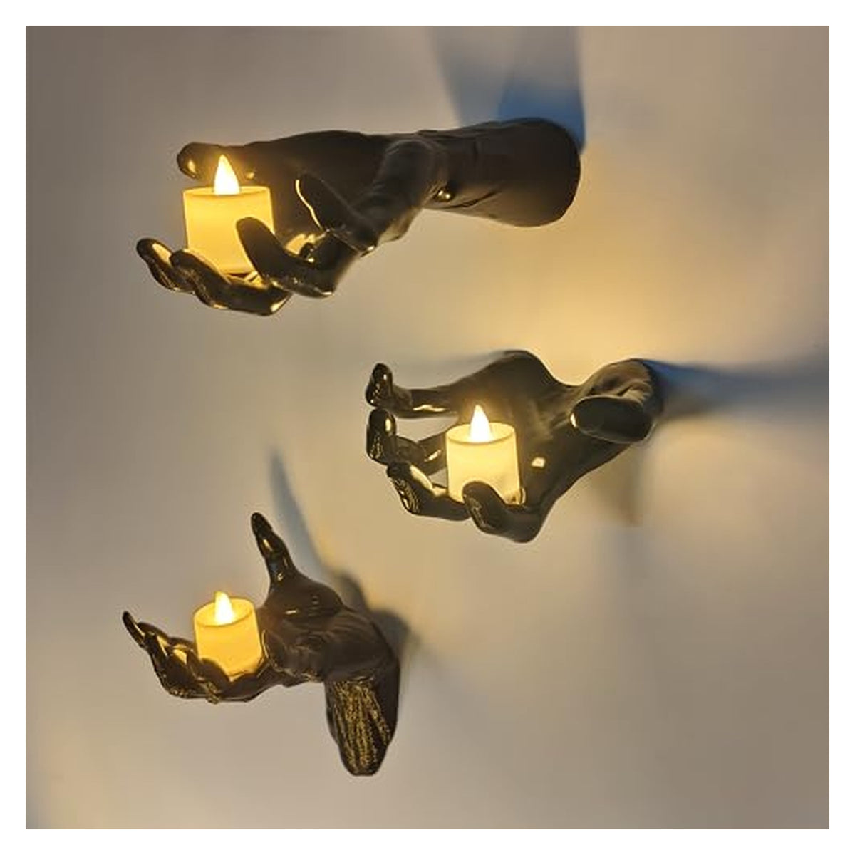 Creepy Wall-Mounted Hands with Candles - Set 1 — source image 1