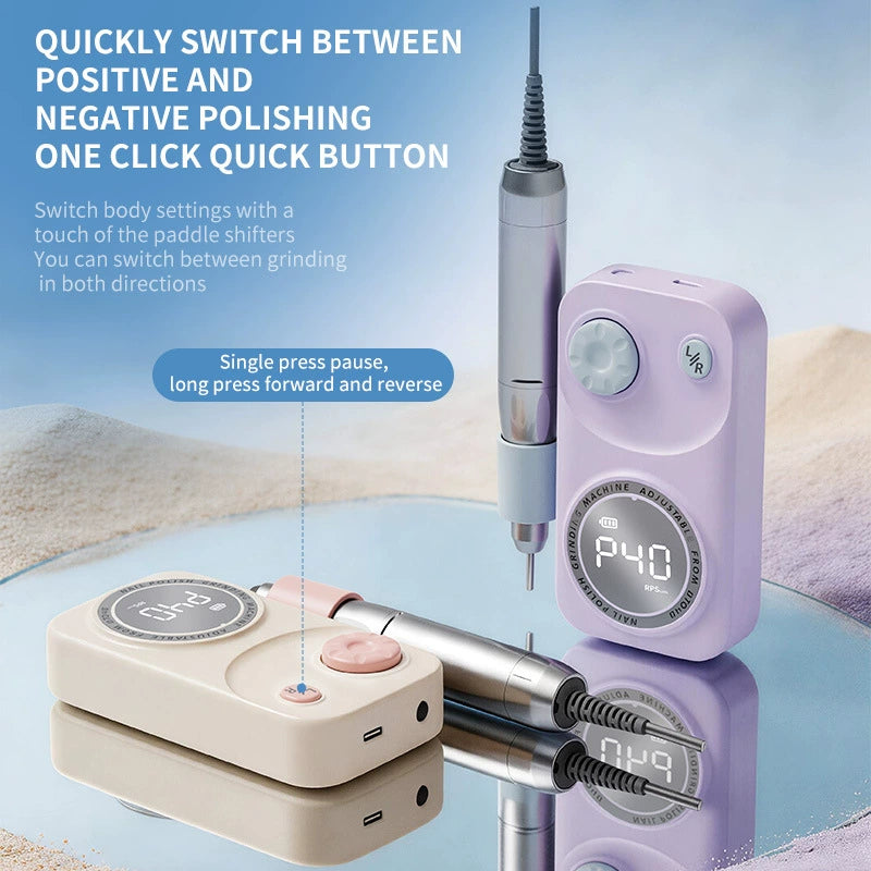 Forward and reverse nail drill controls