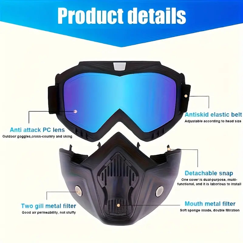 Detachable Full-Face Goggles - Two-Mask Set original product photo 7