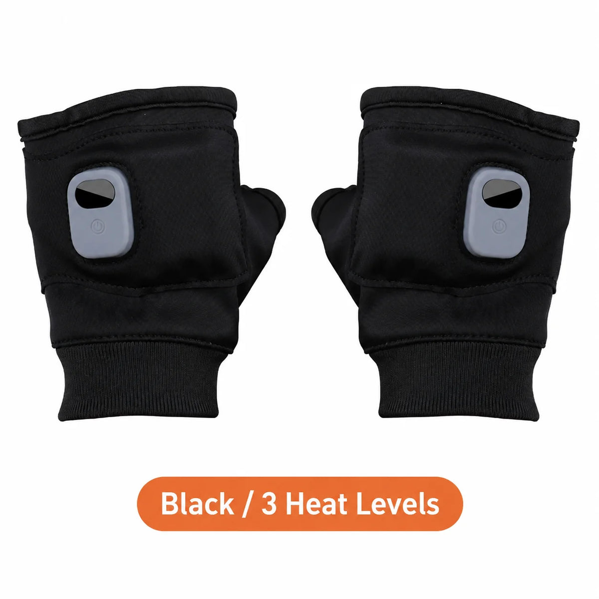 Rechargeable Heated Fingerless Gloves – One Pair – original product view