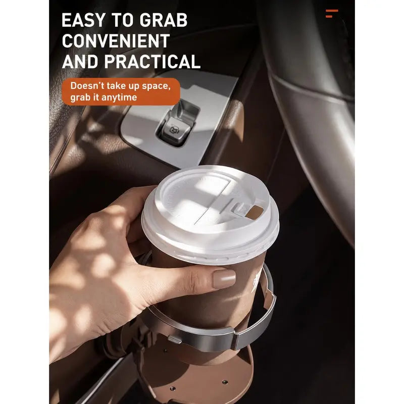 Foldable Car Cup Holder with Hook – Matching Duo – product view
