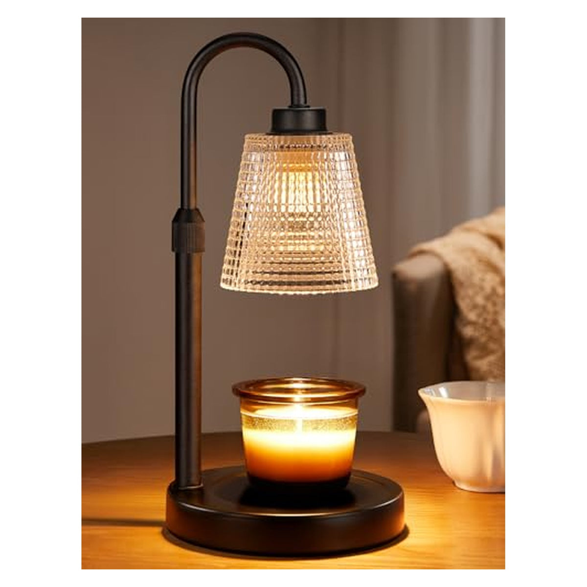 Adjustable Candle Warmer Lamp with Timer – Black original product photo