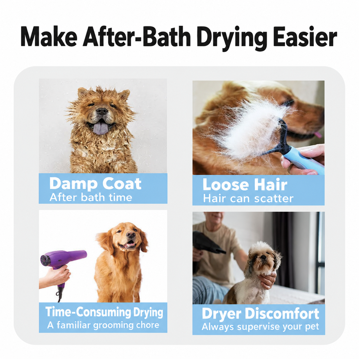 Common after-bath grooming challenges