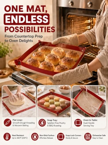 Snap-Lock Silicone Baking Mats – Matching Duo – product view
