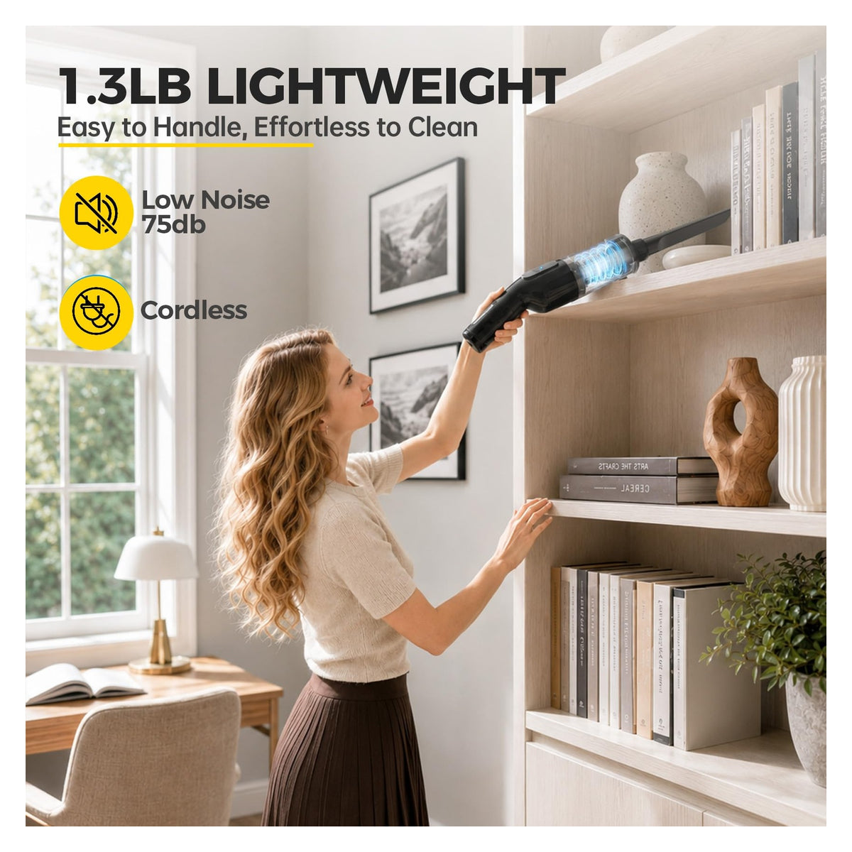 Cordless Handheld Vacuum with Cleaning Attachments — source image 4