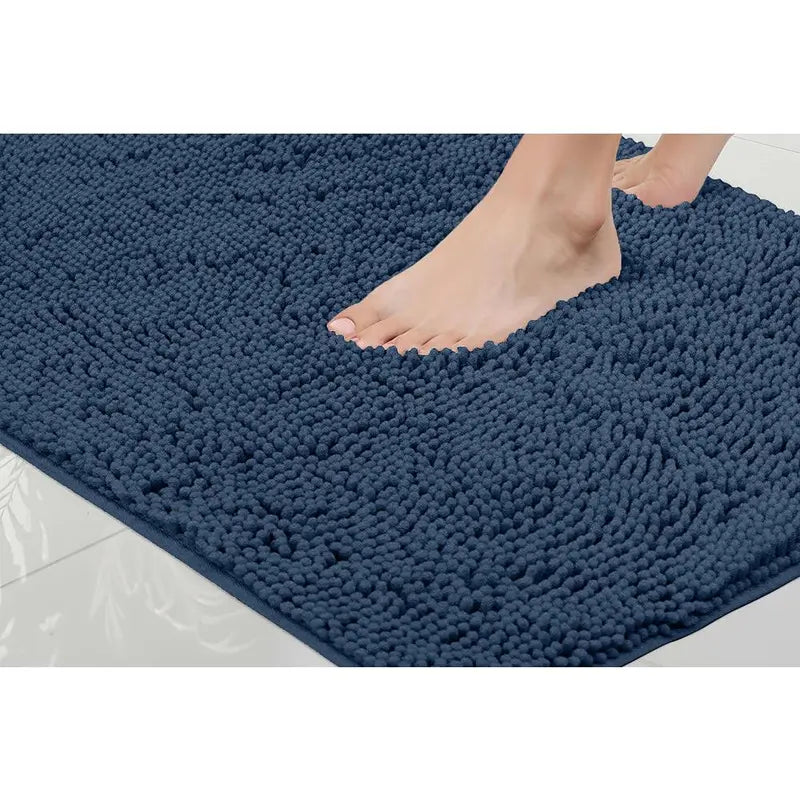 Gorilla Grip chenille bath rug - Navy