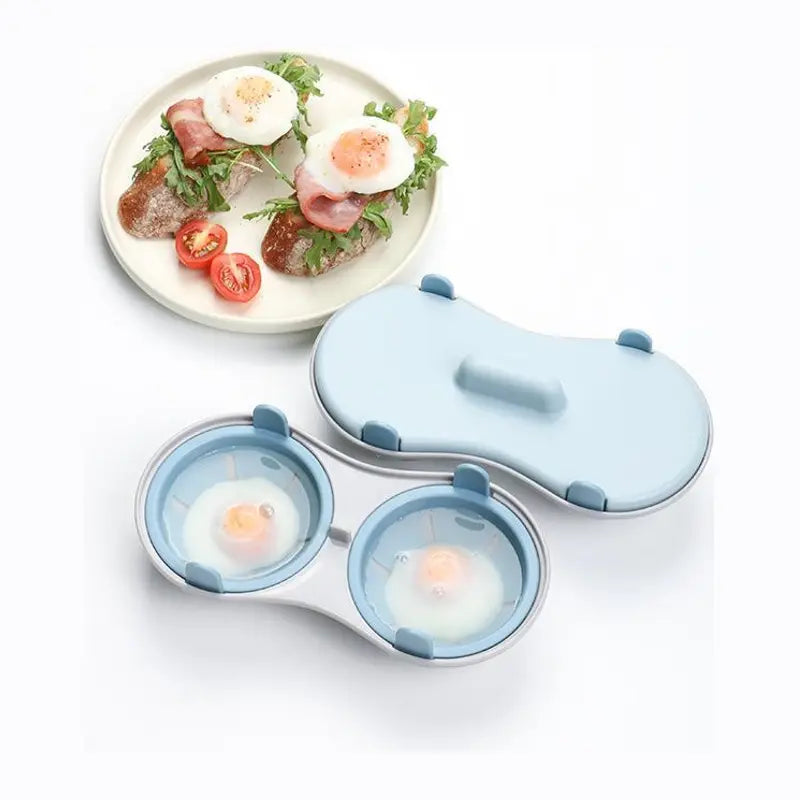 Dual-Cavity Microwave Egg Poachers – Matching Duo – product view