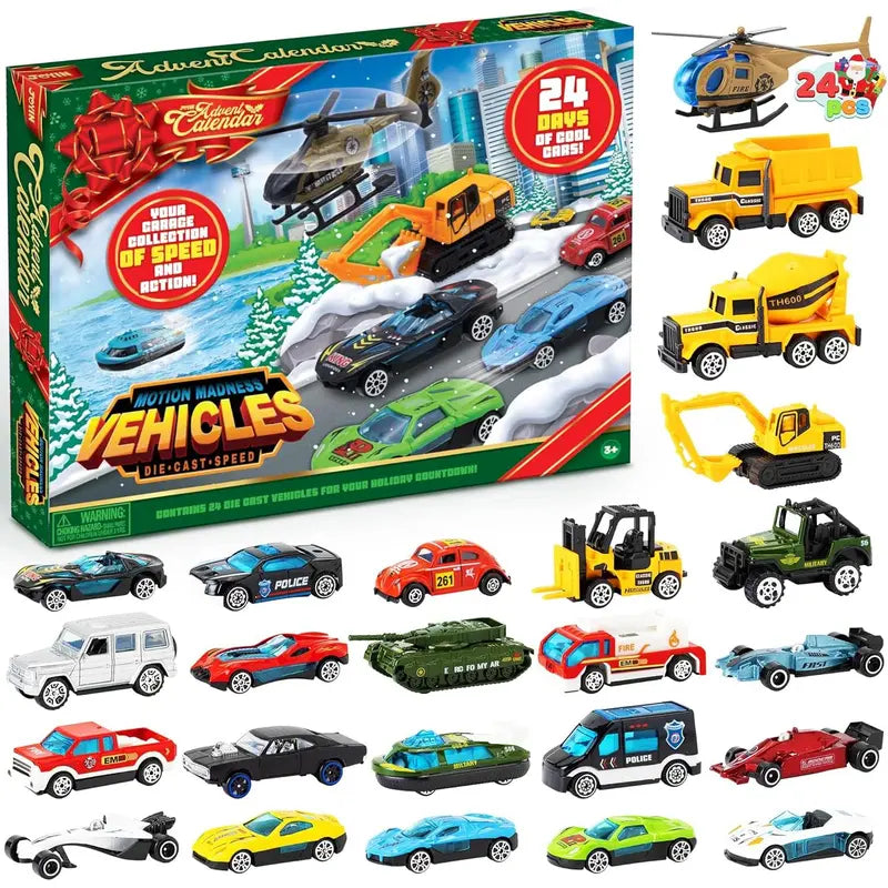 24-Car Christmas Advent Calendar original product photo 2