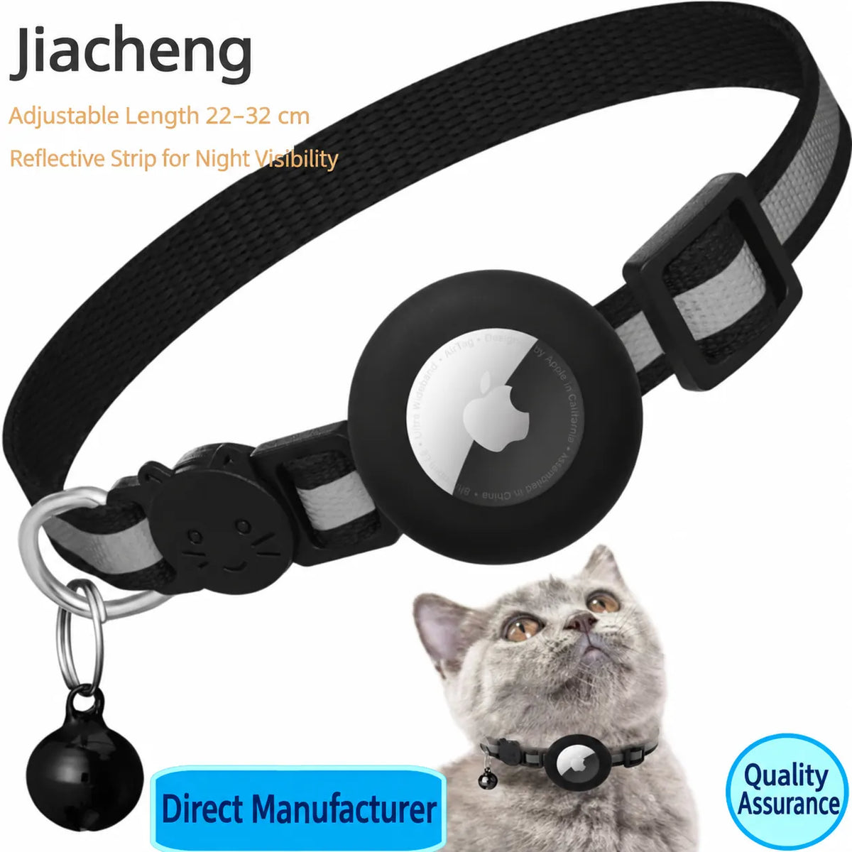 Reflective cat collar and holder – original collar illustration 1