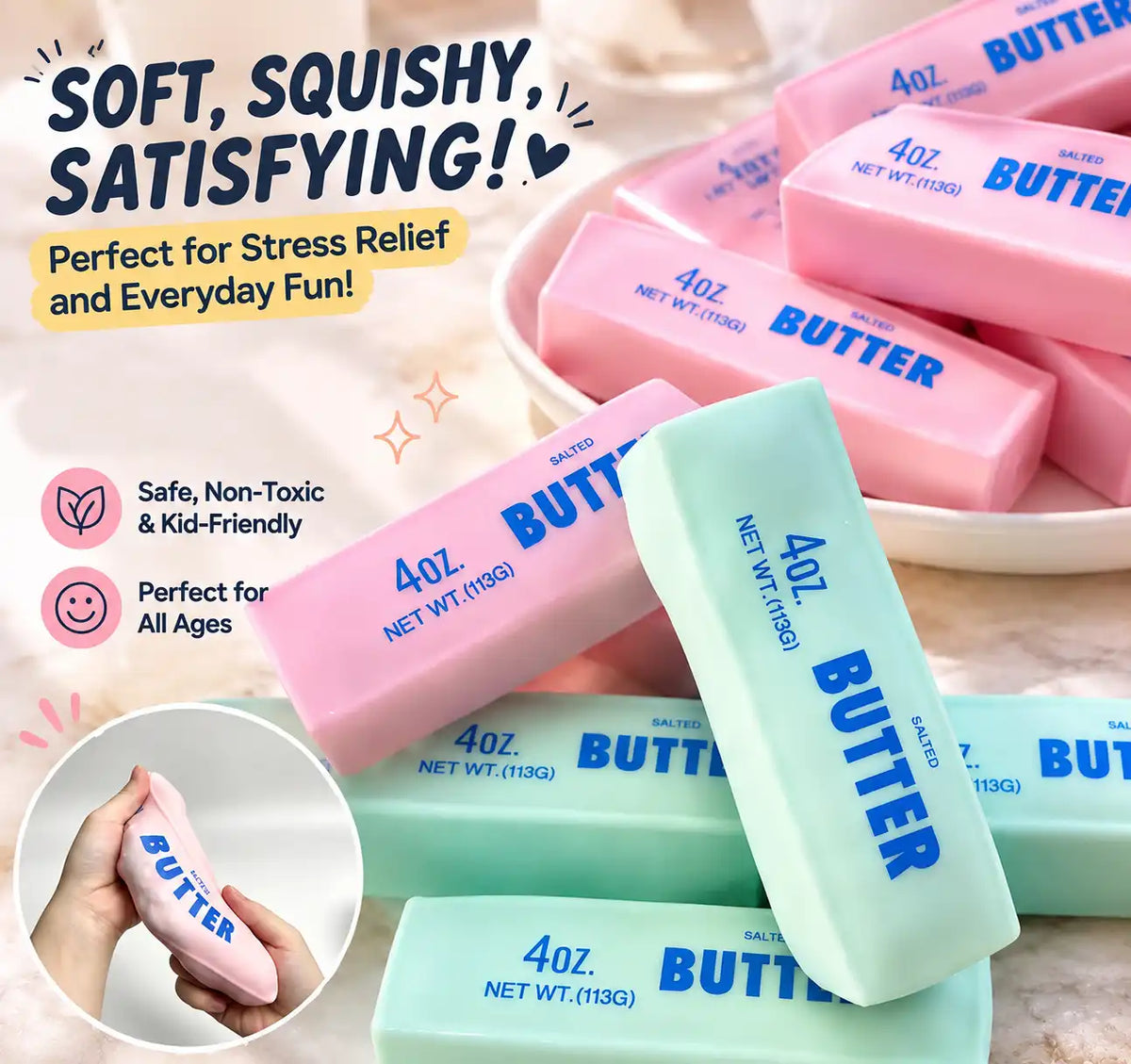 Crunchy Butter Squishy Stick – Soft Squeeze ASMR Stress Relief Toy | Buy 2 Get 1 Free