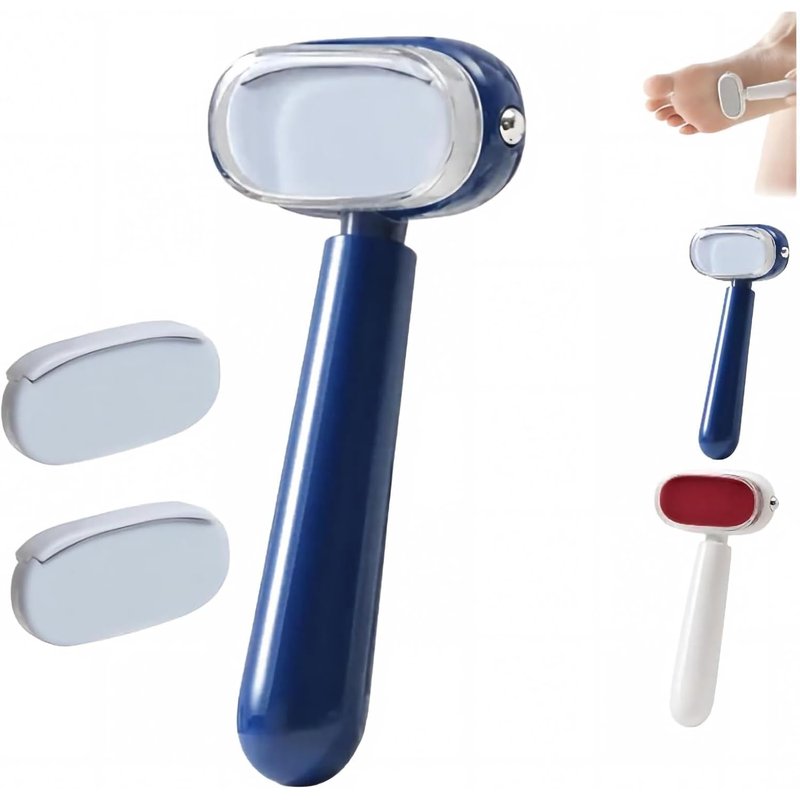 Dual-Sided Foot Callus Remover with Detachable Replaceable Heads
