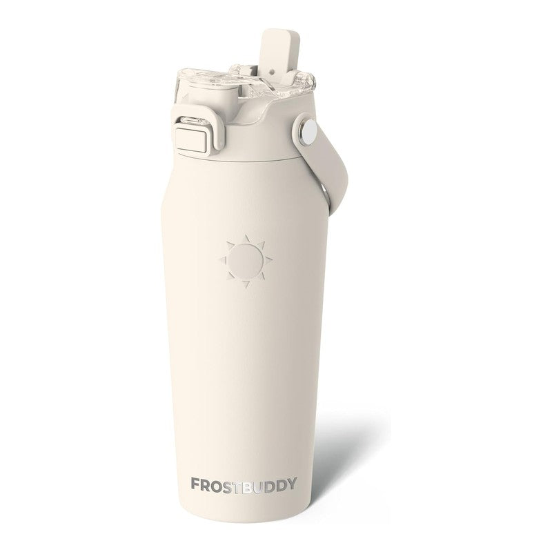 2-in-1 Straw & Chug Insulated Stainless Steel Water Bottle with Detachable Strap