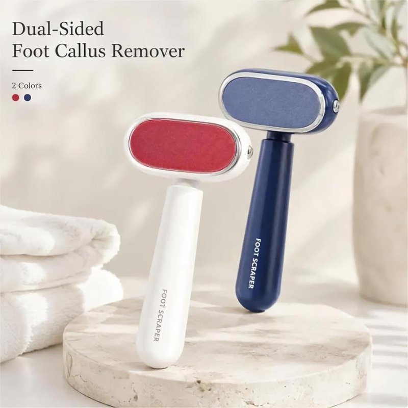 Dual-Sided Foot Callus Remover with Detachable Replaceable Heads