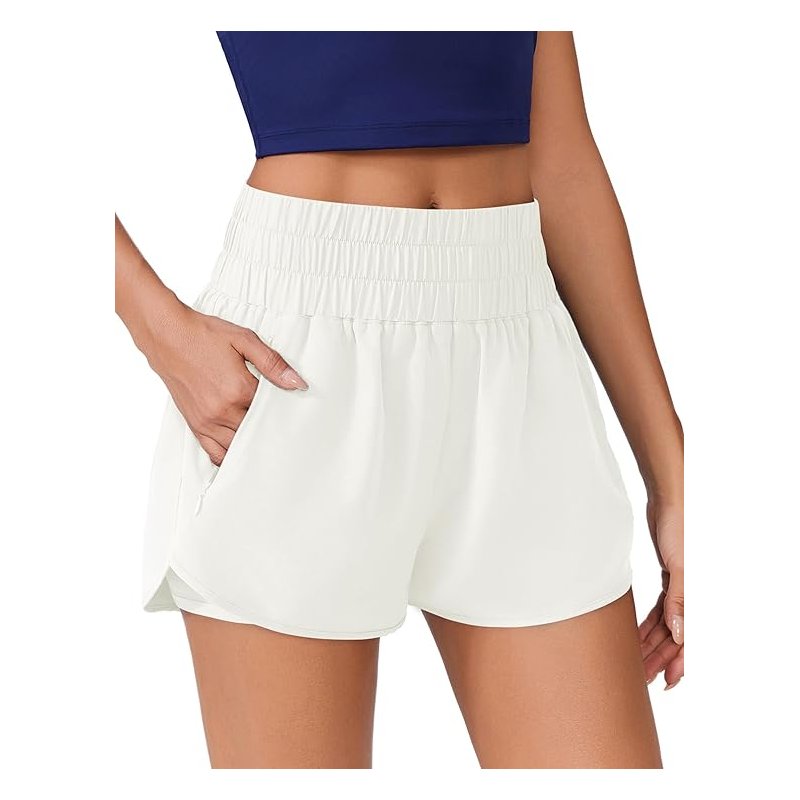 [🎁 BUY 1 GET 1 FREE] High-Waist Quick-Dry Running Shorts with Zipper Pocket & Liner