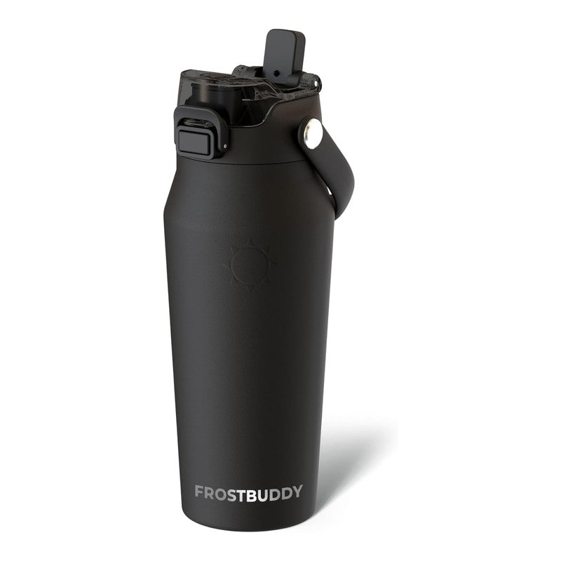 2-in-1 Straw & Chug Insulated Stainless Steel Water Bottle with Detachable Strap