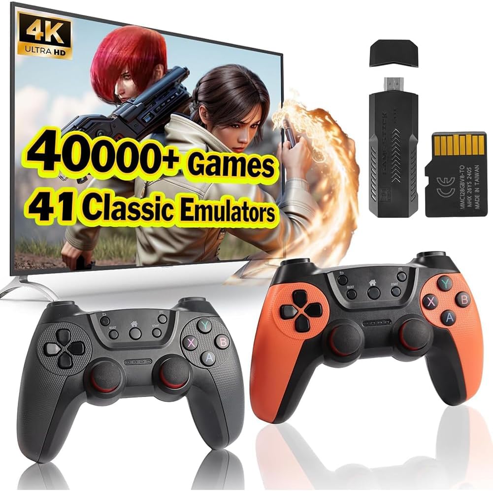 Tenlify - Nostalgia Stick Game Wireless Retro Game Console Upgrade Dual 2.4G Wireless Two Controllers