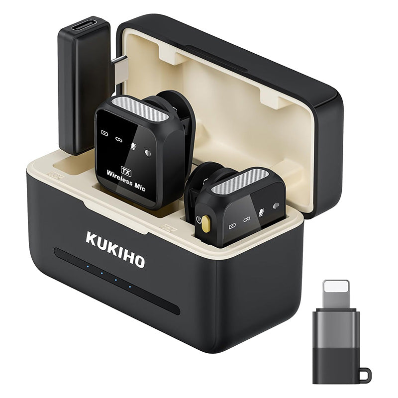 Capture Crystal Clear Audio Anywhere With KUKIHO Pro Wireless Lavalier Microphone