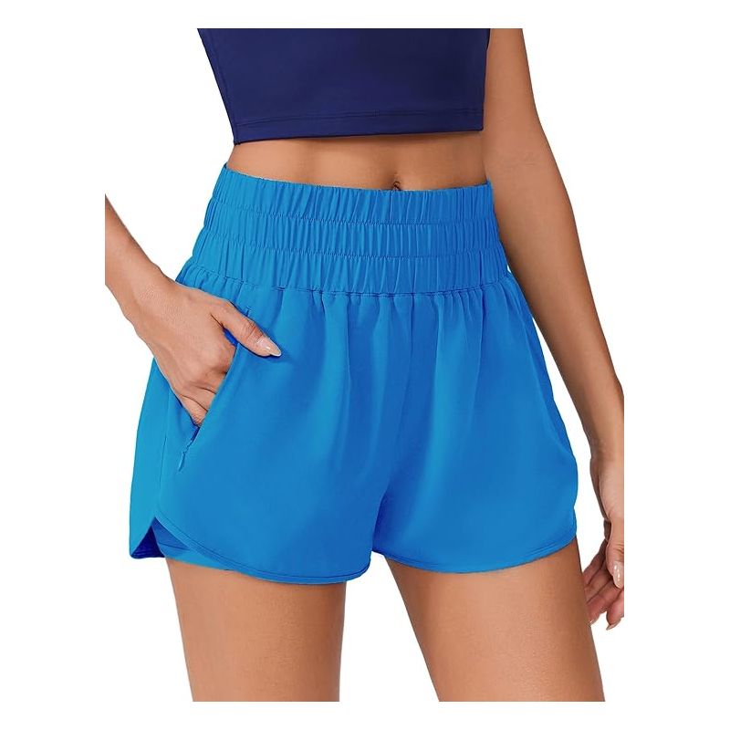[🎁 BUY 1 GET 1 FREE] High-Waist Quick-Dry Running Shorts with Zipper Pocket & Liner