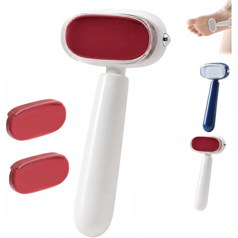 Dual-Sided Foot Callus Remover with Detachable Replaceable Heads