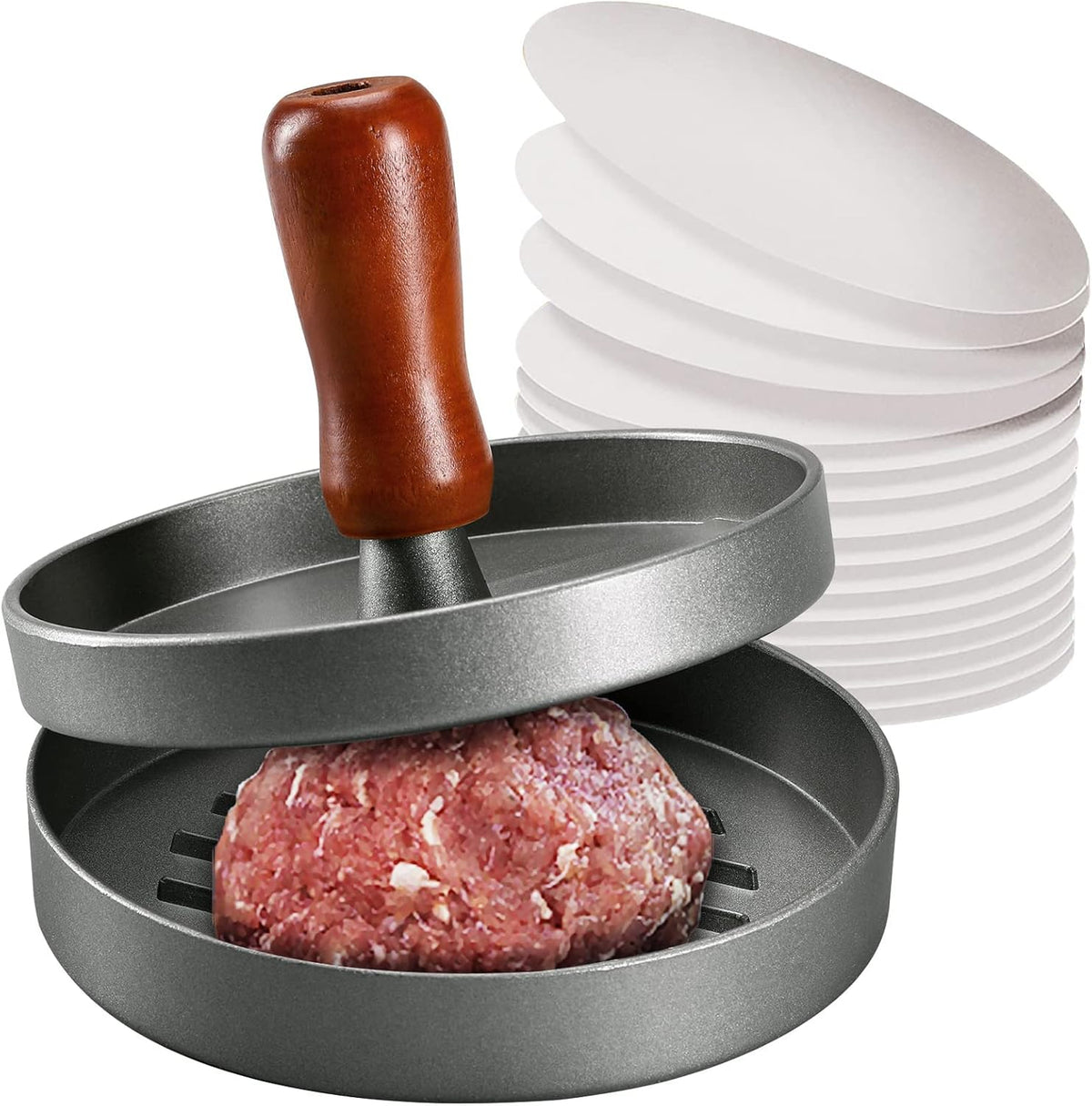 Effortless Stainless Steel Burger Press for Perfect Patty Making