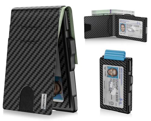 Slim Pop-Up RFID Blocking Wallet with ID Window & Cash Clip