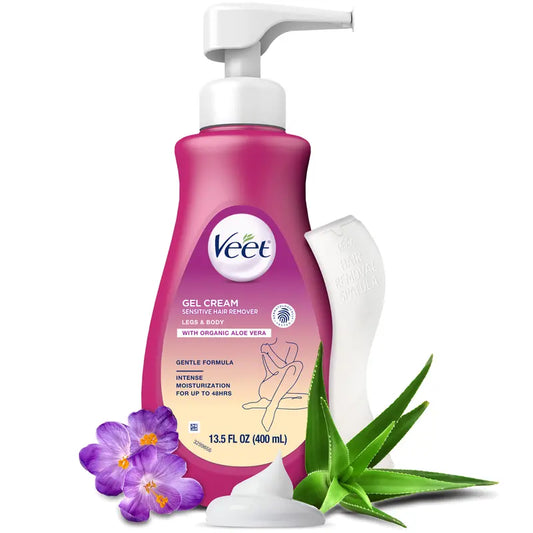 Sensitive Hair Removal Gel Cream with Organic Aloe Vera